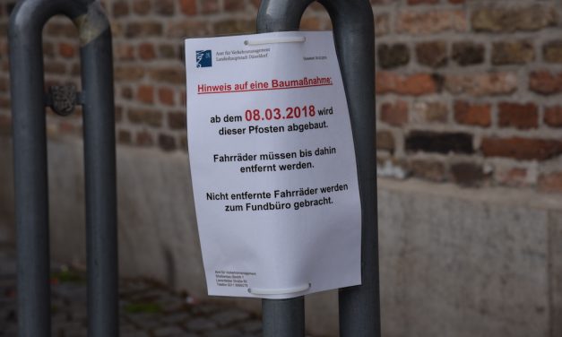 Fahrradbügel: Weg – oder nicht weg. Das ist die&nbsp;Frage