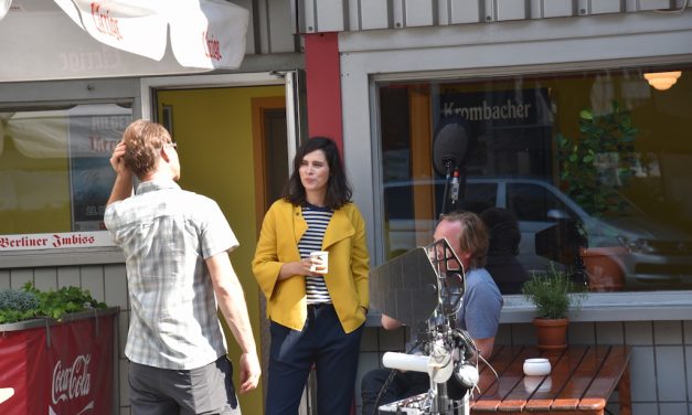 Filmdreh mit Nora Tschirner in Düsseldorf