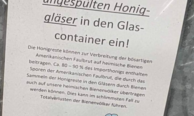 Honiggläser bitte Spülen..