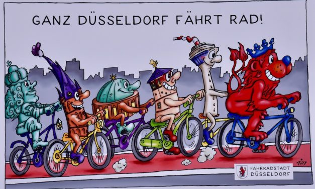 Die Fahrradstadt Düsseldorf wie Jacques Tilly sie&nbsp;sieht