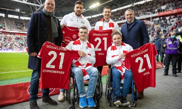 Medaillen-Gewinner des TEAM 2021 Düsseldorf zu Gast bei Fortuna Düsseldorf