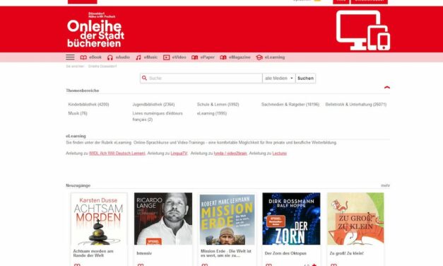 Die “onleihe” der Stadtbüchereien Düsseldorf wird 2022 weiter ausgebaut