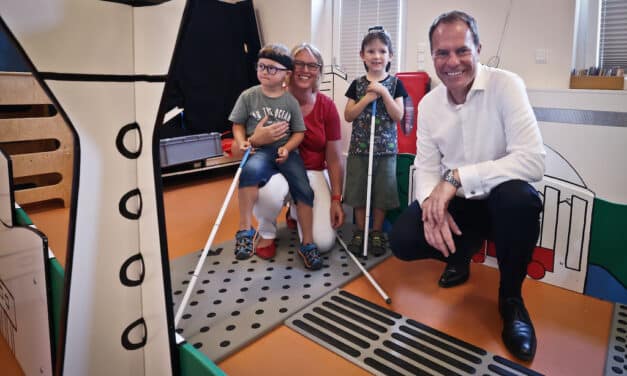 Erster Einsatz des Blindenparcours in einer&nbsp;Kita