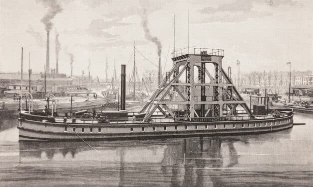 Arbeitsschiffe auf dem&nbsp;Rhein