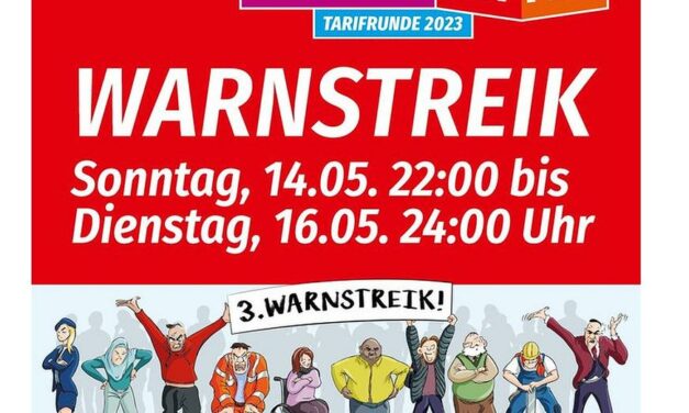 Bundesweiter Warnstreik bei der Bundesbahn