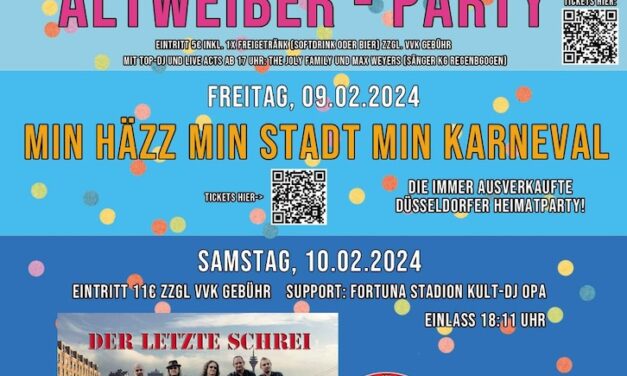 Karneval ohne Grenzen: Henkelsaal feiert “3 Tolle&nbsp;Tage”