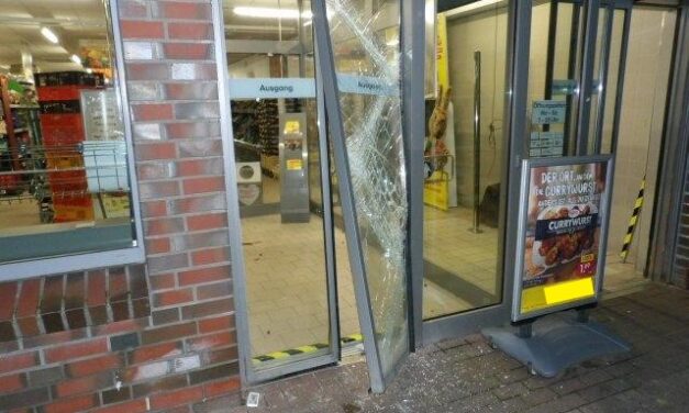 Einbruch bei Lebensmitteldiscounter — Tatbeute mit Einkaufswagen weggeschafft