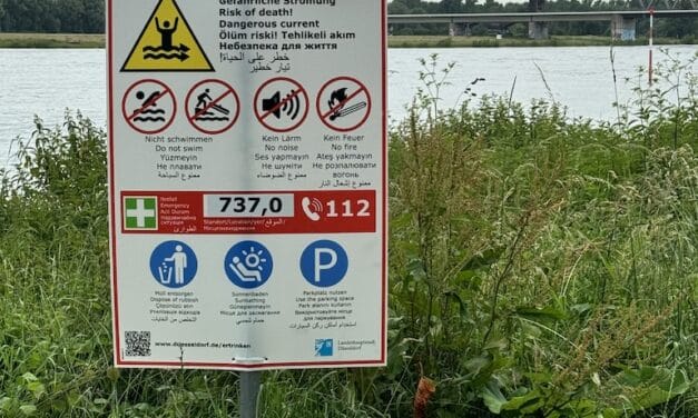 50 neue Hinweisschilder warnen vor den Gefahren des Badens im&nbsp;Rhein