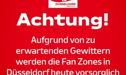 Wichtiger Hinweis: Vorsorgliche Schließung der Fan Zones wegen Gewittern