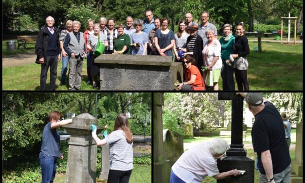 Patinnen und Paten pflegen historische Grabstätten auf dem Golzheimer Friedhof