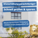 Neuer Service des Mietervereins Düsseldorf: Online-Tool prüft Mieterhöhungen kostenfrei