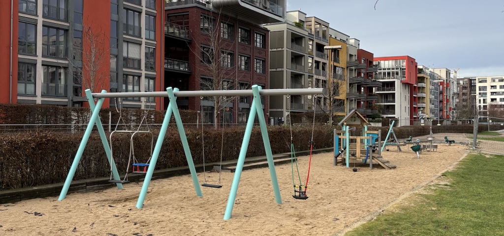 Der neue Kinderspielplatz im Berty-Albrecht-Park ist fertig. Die Stadt hat die Anlage in den vergangenen Monaten umfassend saniert,(c)Landeshauptstadt Düsseldorf/Gartenamt