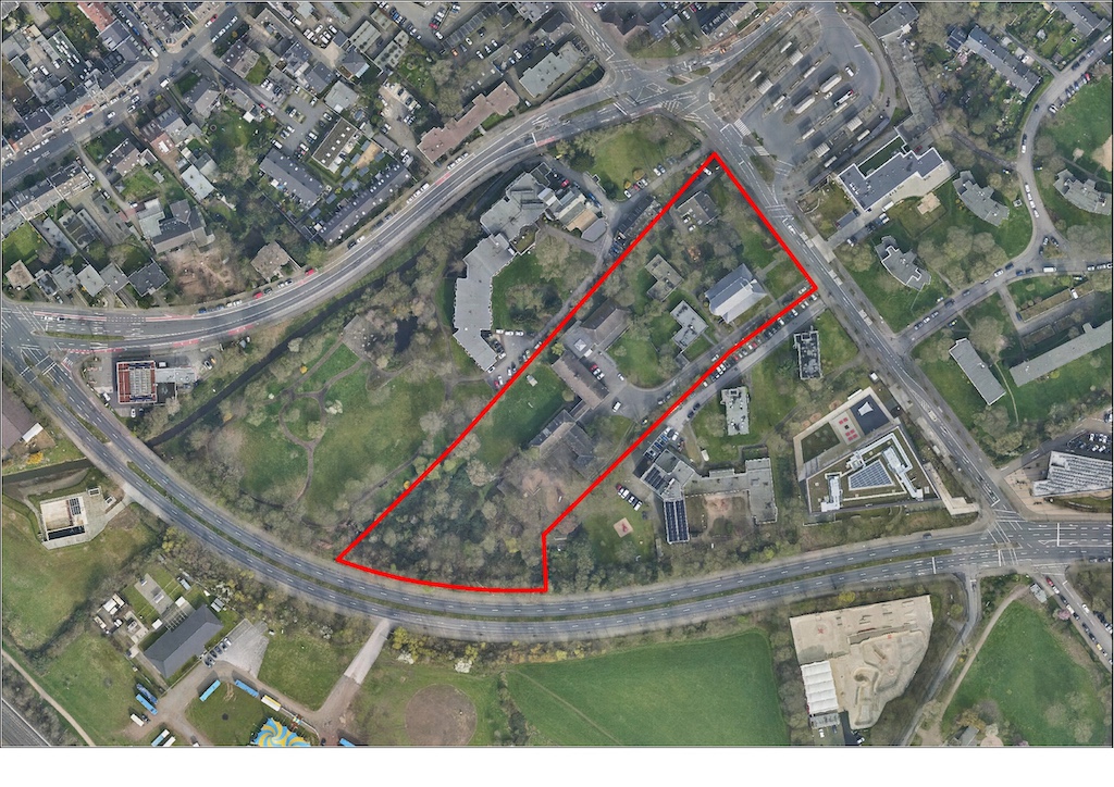 Plangebiet des städtebaulich-freiraumplanerischen Wettbewerbs "Schloßallee-Heidelberger Straße",(c)Landeshauptstadt Düsseldorf/Stadtplanungsamt