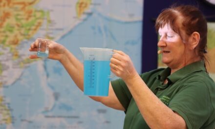 “Wieviel Süßwasser gibt es auf der Erde?” Diese und weitere Fragen wurden im “Maritimen Klassenzimmer” besprochen,©Aquazoo Löbbecke Museum