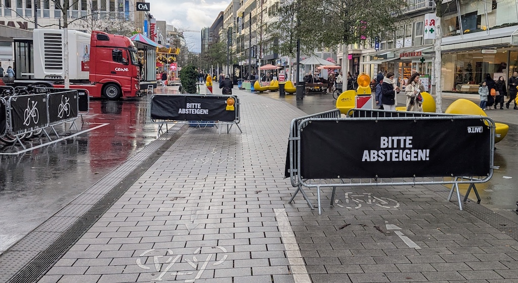 Schadowstraße zum Weihnachtsmarkt © ADFC Düsseldorf