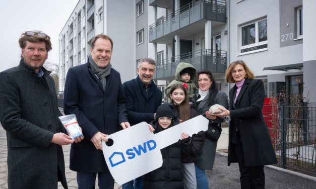 Neuer SWD-Neubau an der Hansaallee bezogen: 46 geförderte Wohnungen für rund 120 Menschen