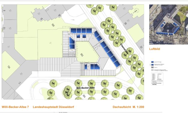 Photovoltaikanlage auf Dach des Dienstleistungszentrums errichtet