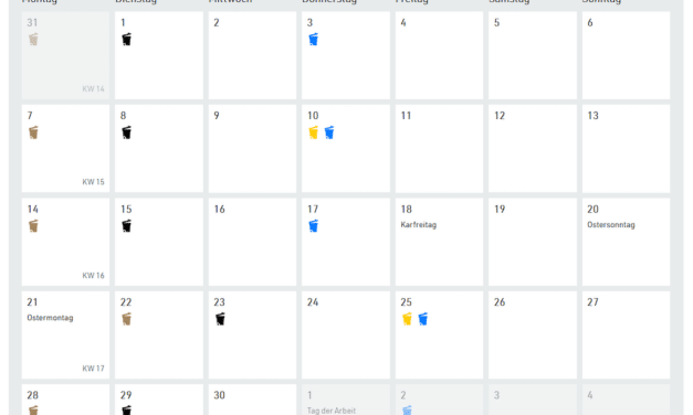 Elektronischer Abfallkalender aktualisiert