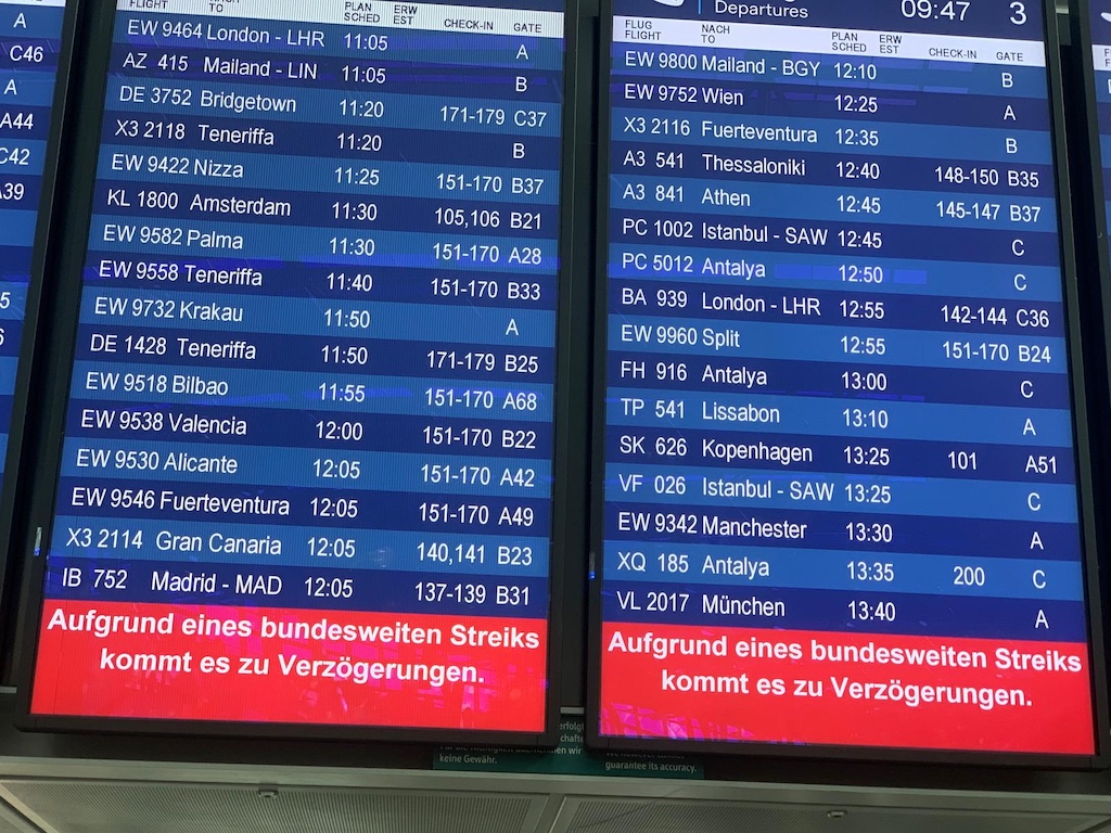 Streik am Düsseldorfer Flughafen © LB / Olaf Oidtmann