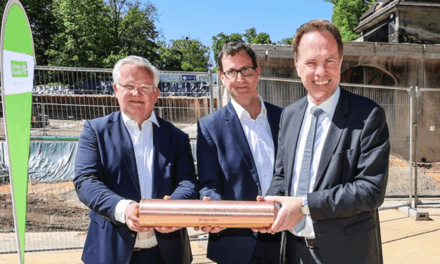 Stadtwerke Düsseldorf legen Grundstein für neuen Hochbehälter Auf der&nbsp;Hardt