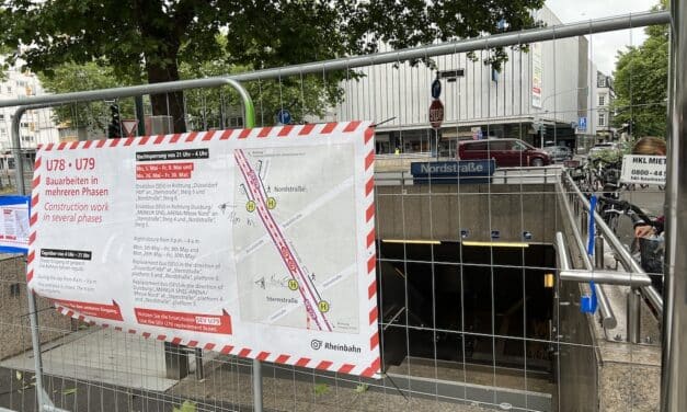 Asbestsanierung in der Haltestelle “Nordstraße” beginnt