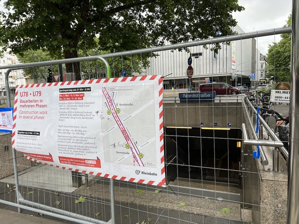 Sperrung U-Bahnhof Mordstraße © Lokalbüro