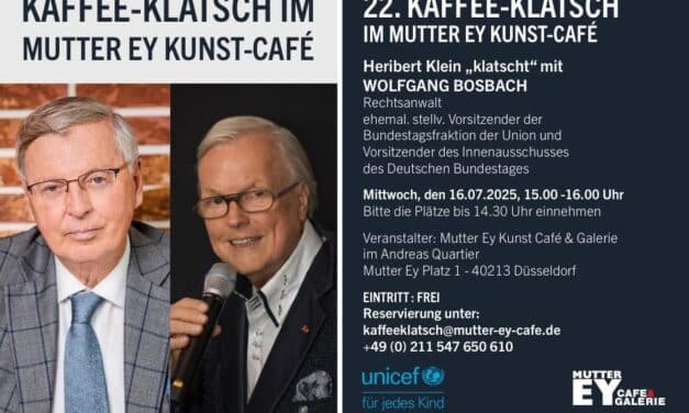 Wolfgang Bosbach beim 22. KaffeeKlatsch im Mutter Ey Kunst&nbsp;Café
