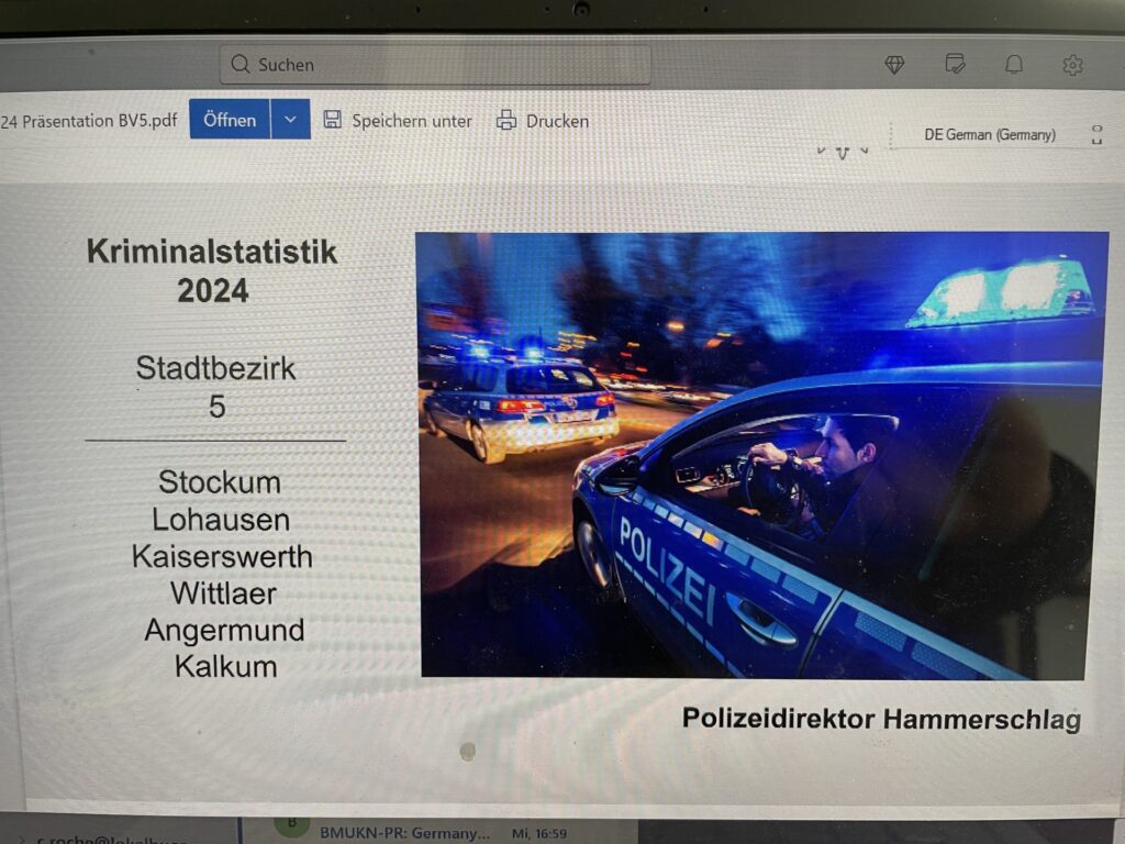 Das Gros der Straftaten im Stadtbezirk fünf findet rund um Flughafen, Messe und Arena statt © Christof Roche