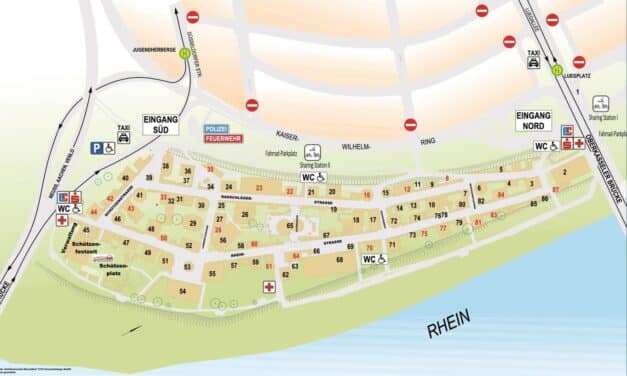 Kirmesplan der Großen Rheinkirmes 2025