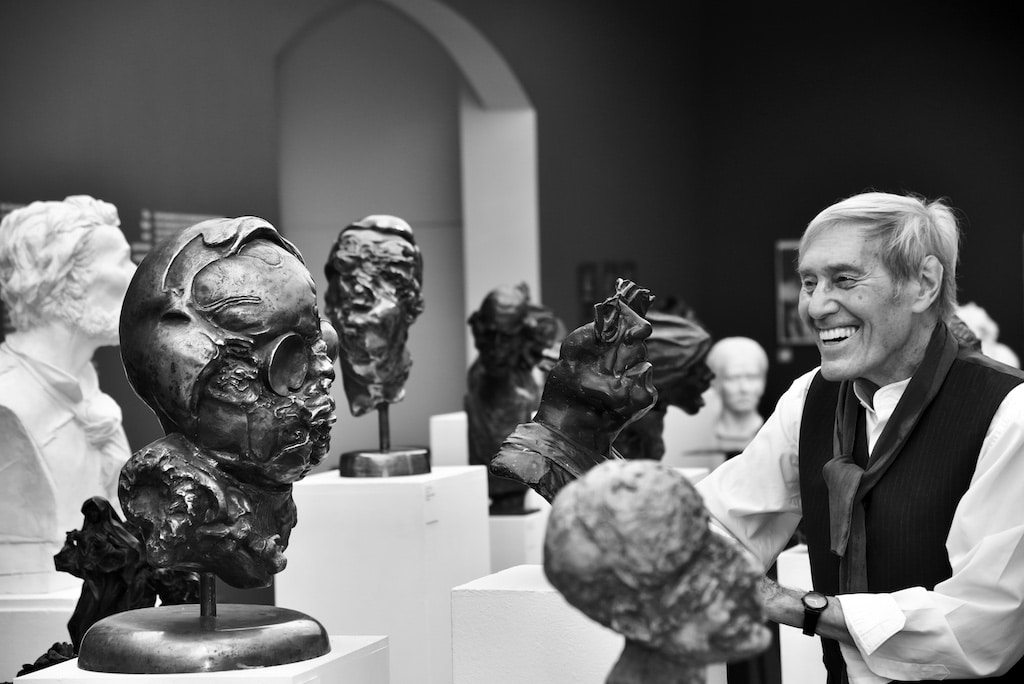 Bert Gerresheim bei seine Ausstellung im Stadtmuseum © Lokalbüro