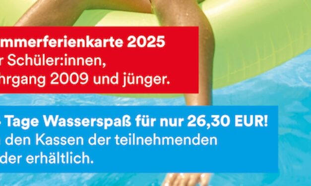 Sommerferienkarte 2025 für Düsseldorfer Bäder ab sofort erhältlich