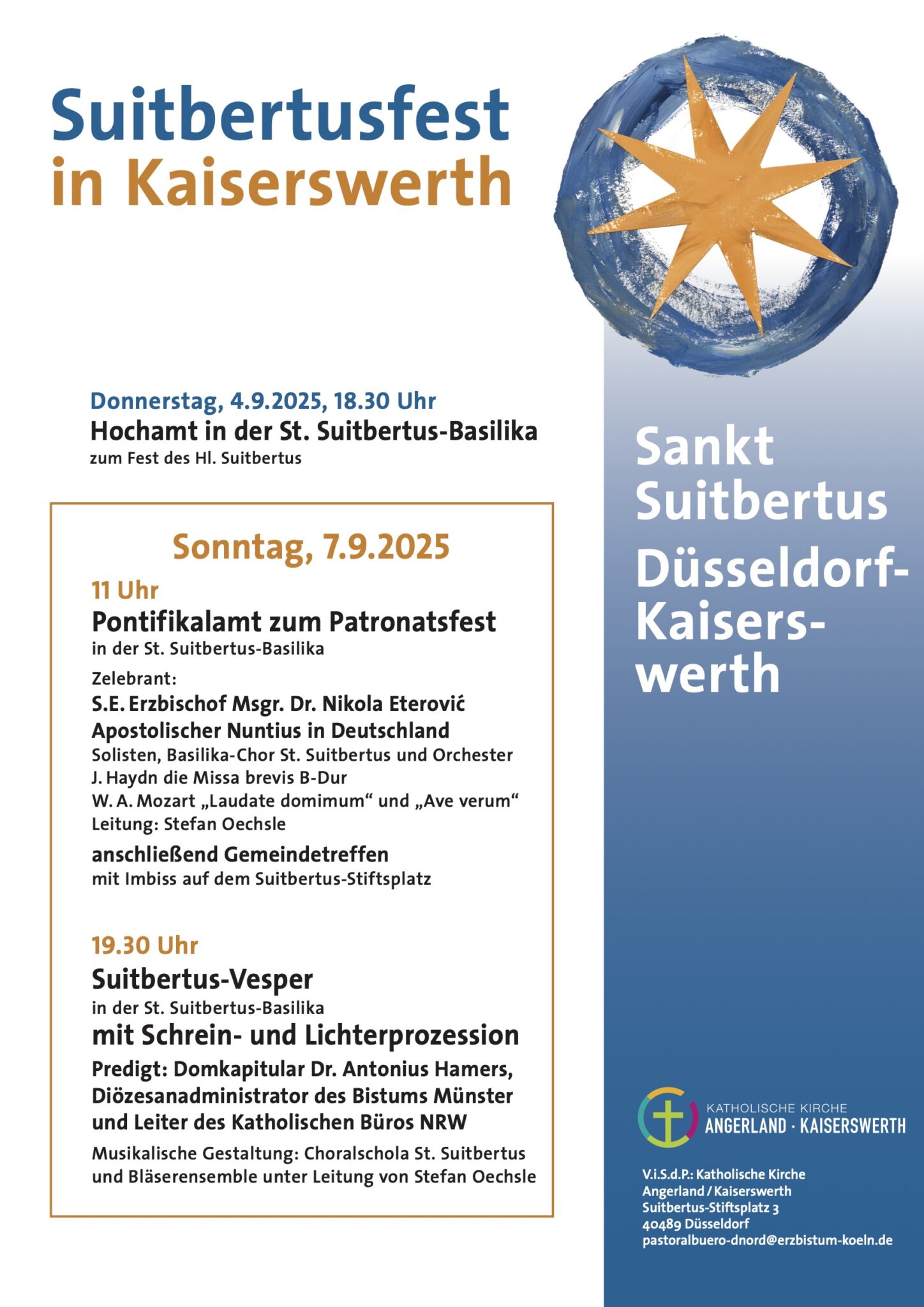 Plakat Suitbertusfest 2025 Plakat Suitbertusfest 2025