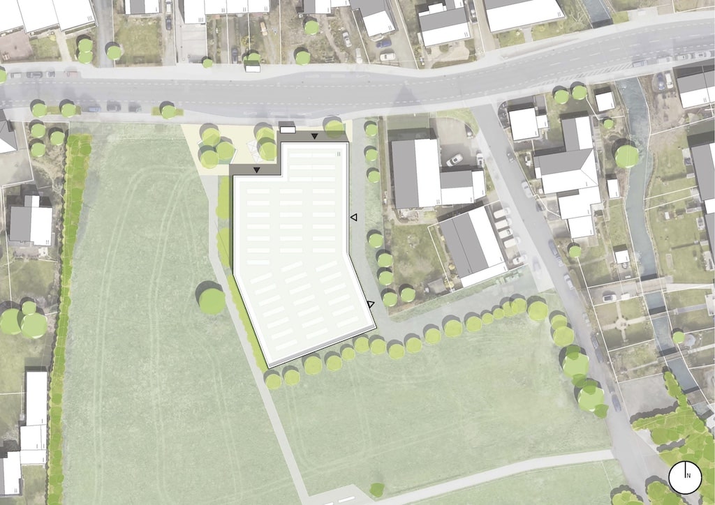 Auf die Fläche "Am Fettpott" in Angermund sollen ein Lebensmittelvollsortimenter und eine Bäckerei kommen © Stadt Düsseldorf (Ratsinformationssystem)