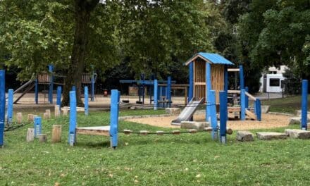 Kinderspielplatz Hanielpark wurde um 230 Quadratmeter erweitert