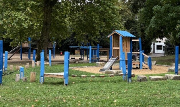 Kinderspielplatz Hanielpark wurde um 230 Quadratmeter erweitert