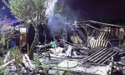 Brand in Kleingartenanlage – Eine Person verletzt