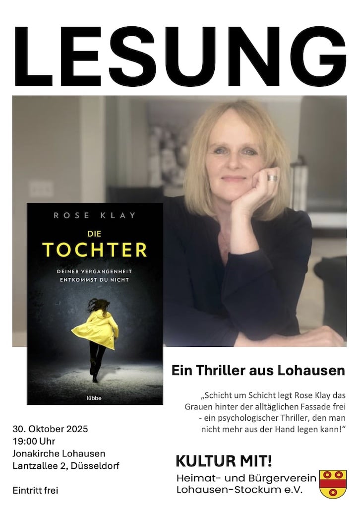 Der Name ist ihr Künstlername: Rose Klay © Heimat- und Bürgerverein Lohausen-Stockum e.V. Der Name ist ihr Künstlername: Rose Klay © Heimat- und Bürgerverein Lohausen-Stockum e.V.