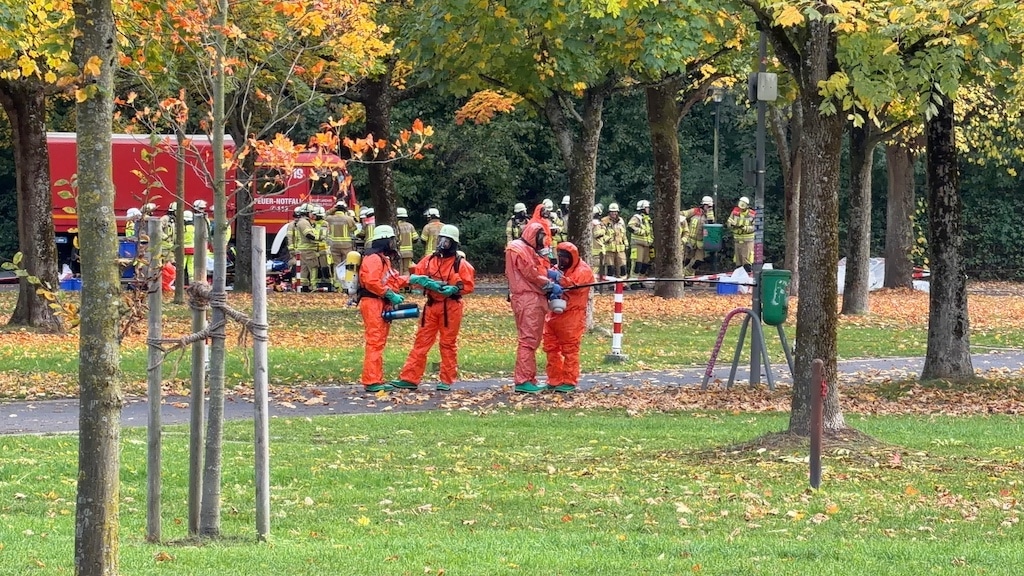 Großeinsatz der Feuerwehr am Messeparkplatz © Patrick Schüller