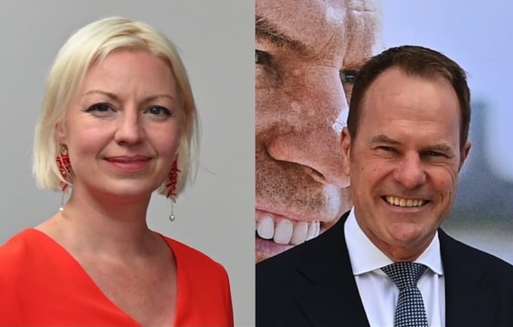 Clara Gerlach und OB Dr. Stephan Keller während des Wahlkampfes © Lokalbüro