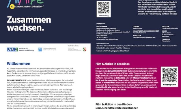 “Zusammen wachsen” beim 40. KinderKinoFest in Düsseldorf