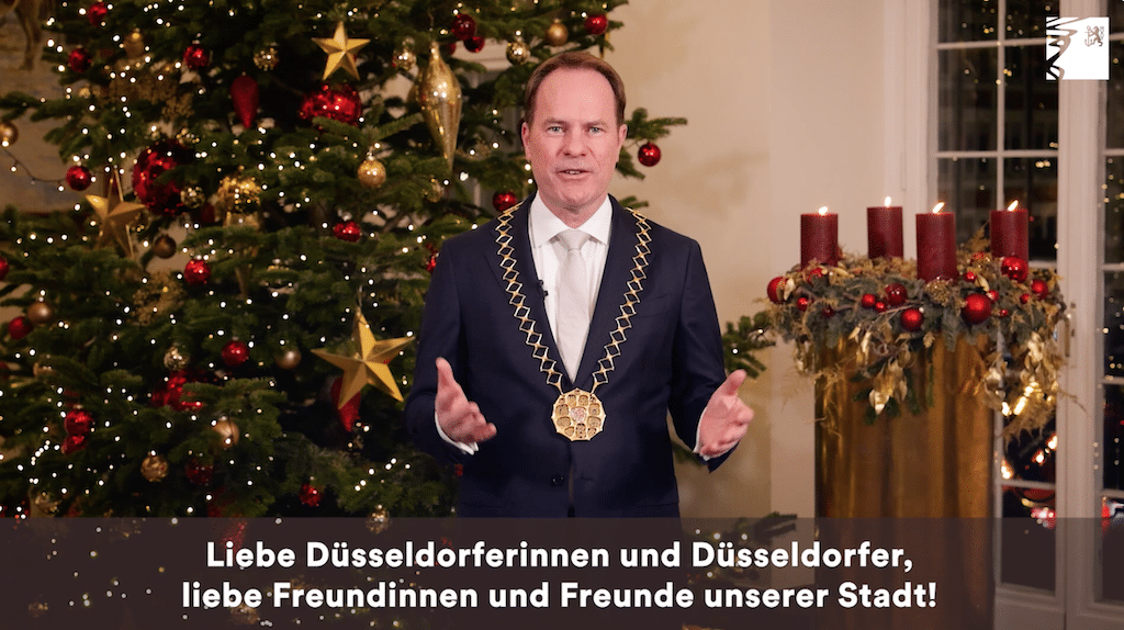 „Screenshot aus der Weihnachtsansprache“
