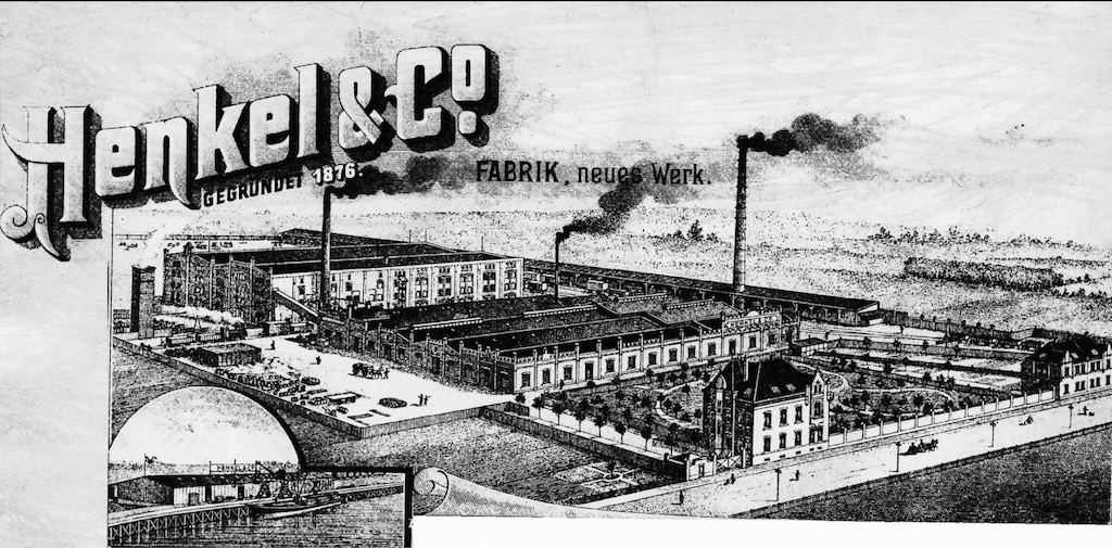 Historische Zeichnung der Anfänge des Holthausener Werks, Foto: Henkel AG & Co. KGaA.