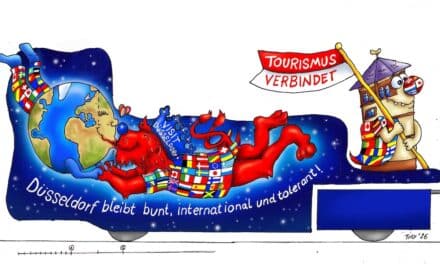 Ein Zeichen für Weltoffenheit im Rosenmontagszug