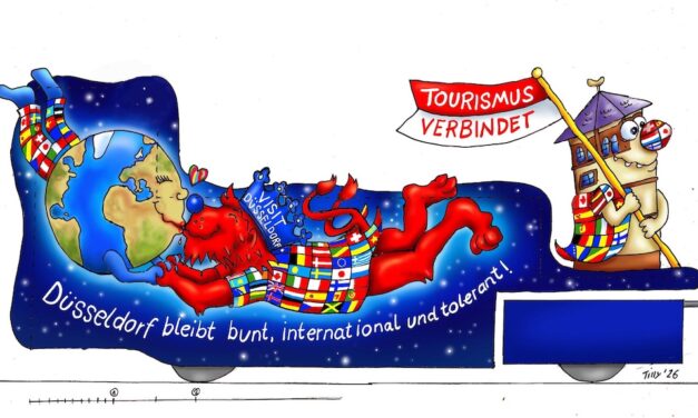 Ein Zeichen für Weltoffenheit im Rosenmontagszug