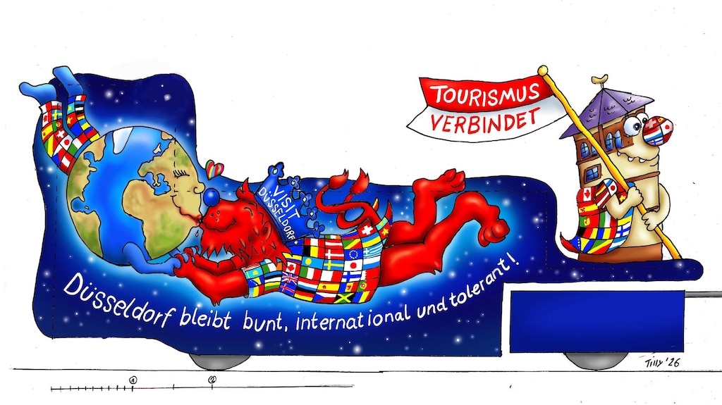 Entwurf des Wagens von Tilly © Visit Düsseldorf