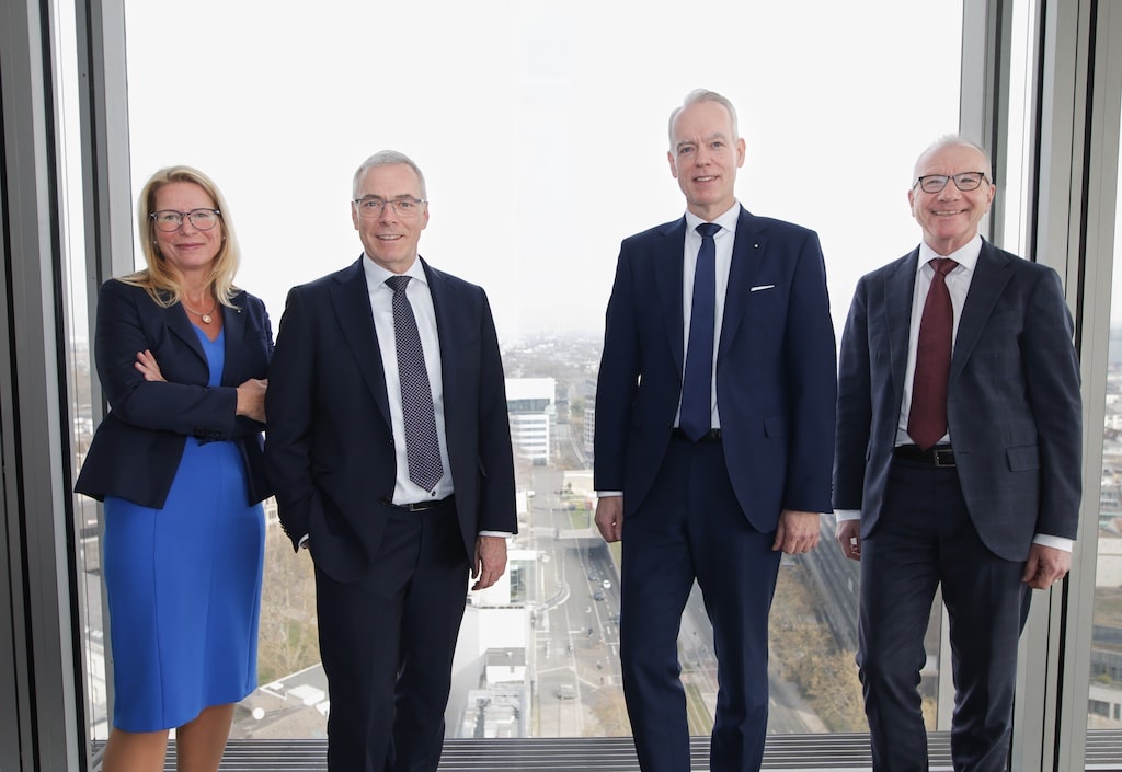 Vorstand: (v.l.) Henrietta Six, Dr. Stefan Dahm, Michael Röttgen und Dr. Michael Meyer © Sparkasse Düsseldorf