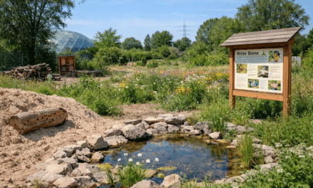 Neuer Lebensraum für bedrohte Arten: Wildbienengarten am Ökotop Heerdt eröffnet