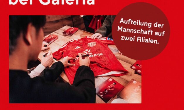 Fortuna Düsseldorf kommt in die City: Autogrammstunde bei GALERIA