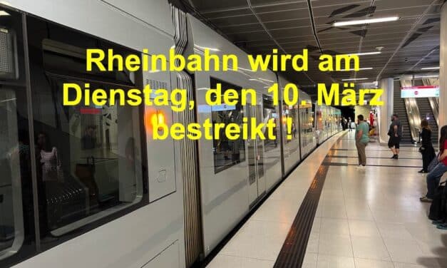 Warnstreik legt Rheinbahn am Dienstag lahm