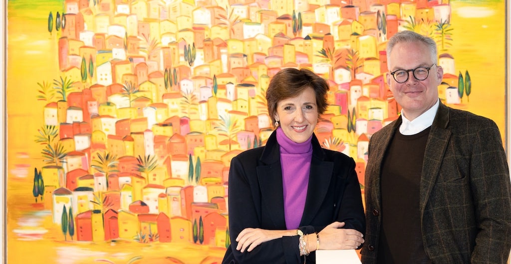 Dorothee von Posadowsky, Leiterin der E.ON Art Collection, Pfarrer Jonas Marquardt, Vorstandssprecher der Kaiserswerther Diakonie (c) Fotos Meike Schrömbgens